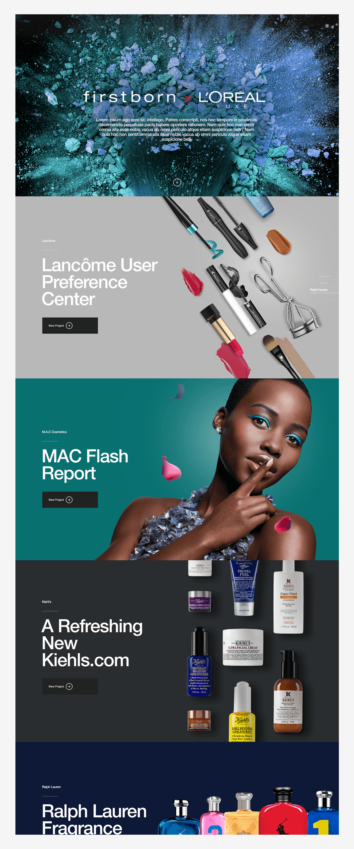 L'Oréal Luxe homepage