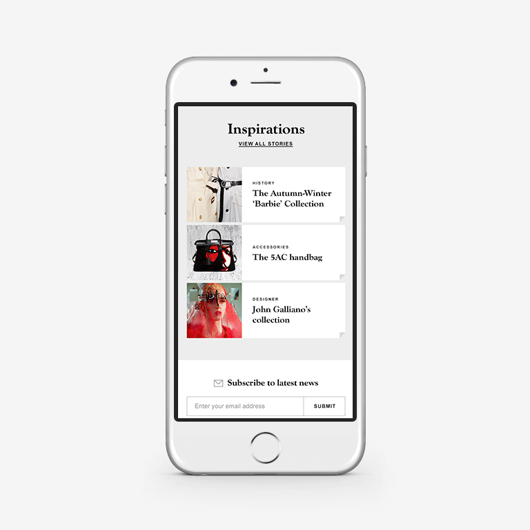 Close up of Maison Margiela homepage