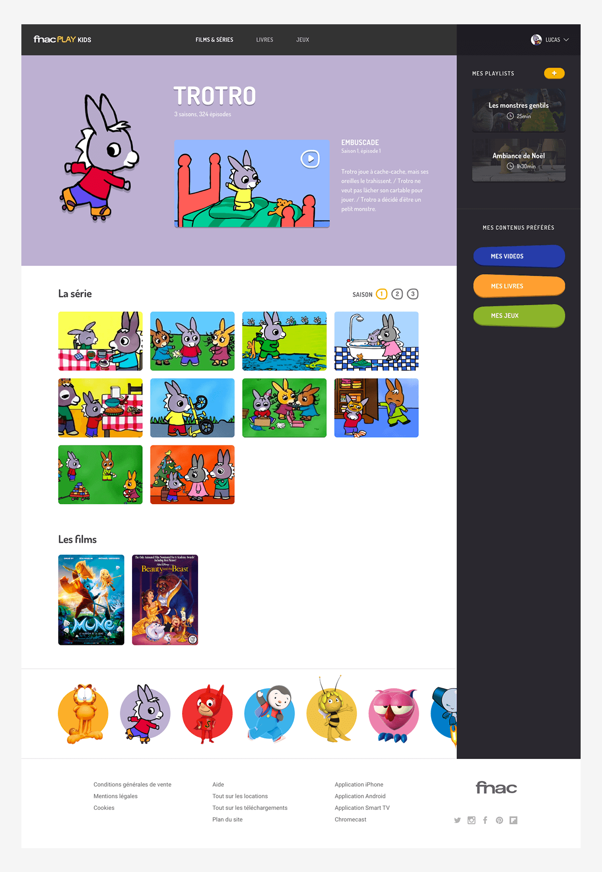 Single page for Fnacplay Kids