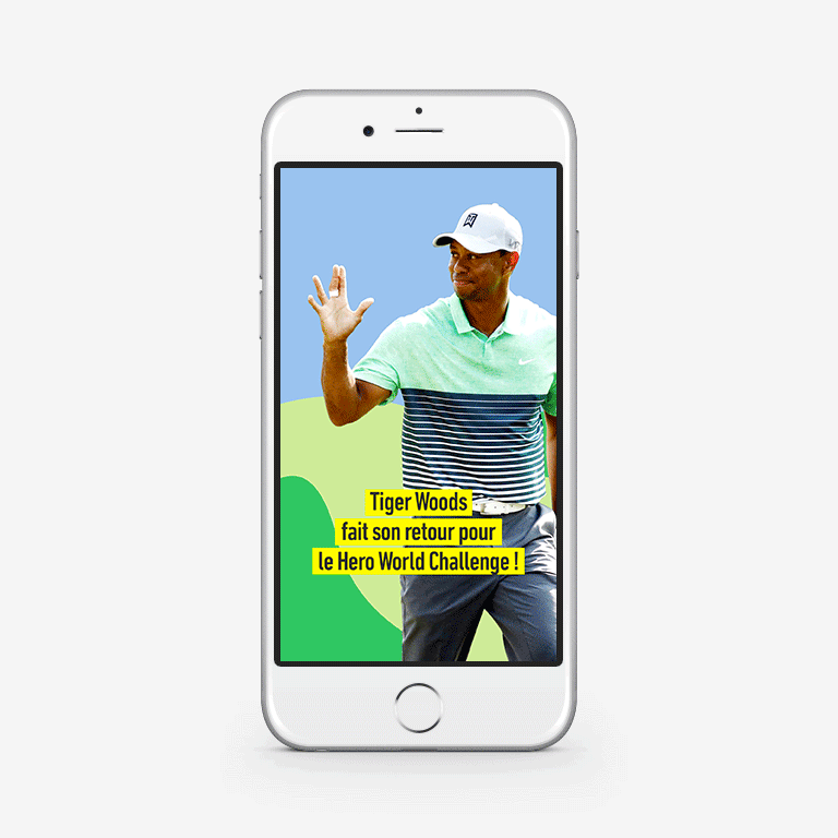 Snapchat sur Tiger Woods
